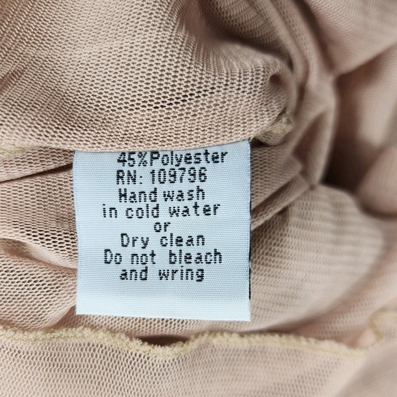 Pretty Angel Boho Blouse WOMENS SZ L Gold Sheer Festival Romantic Top - Picture 11 of 12